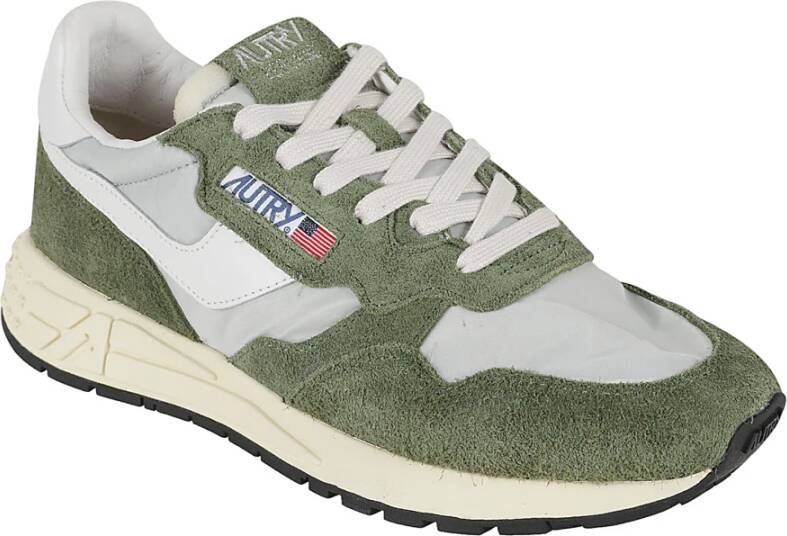 Autry Groene Suède Mesh Sneakers Green Heren