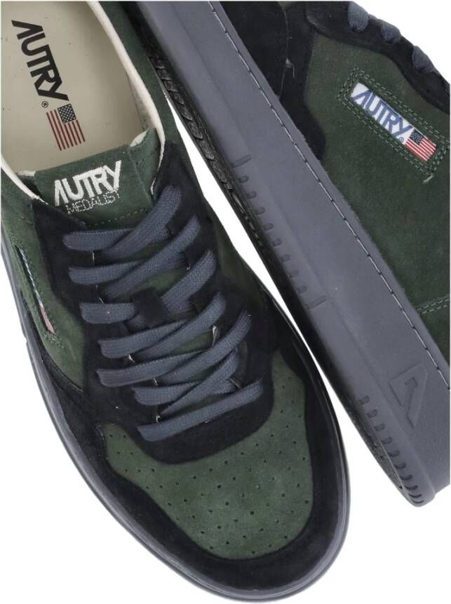 Autry Groene Suède Sneakers Green Heren