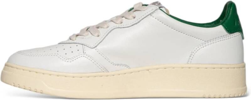 Autry Groene Tab Lage Schoenen voor Mannen White Heren