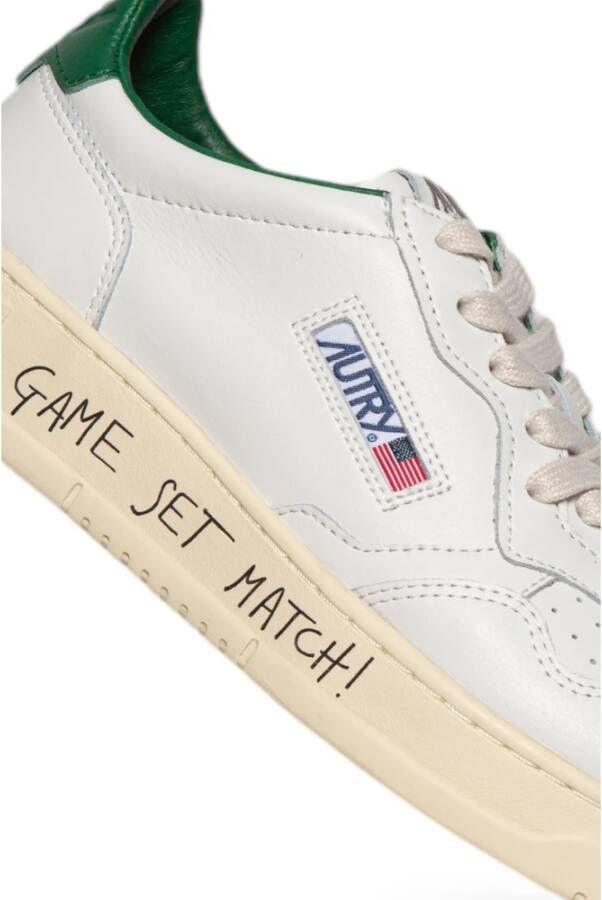 Autry Groene Tab Schoenen Lage Schrijven Medalist White Heren