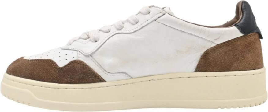 Autry Heren Leren Sneakers in Cigar en Zwart Multicolor Heren