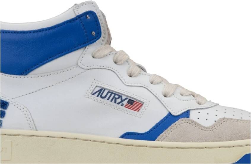 Autry Heren Leren Veterschoenen White Heren