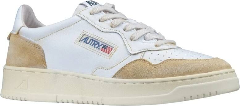 Autry Heren Leren Veterschoenen White Heren