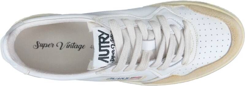 Autry Heren Leren Veterschoenen White Heren