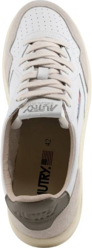 Autry Heren White Grey Medalist Low Sneakers White Heren