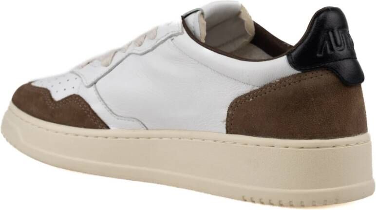 Autry Heren Wit Bruin Leren Sneakers White Heren