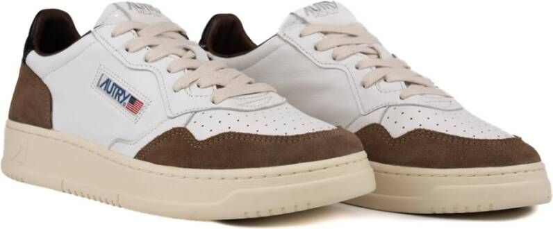 Autry Heren Wit Bruin Leren Sneakers White Heren