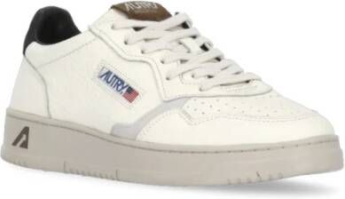 Autry Ivoor Leren Sneakers met Logodetails Beige Heren