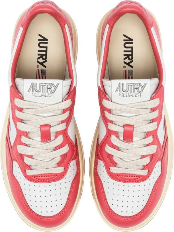 Autry Klassieke witte sneakers Red Dames