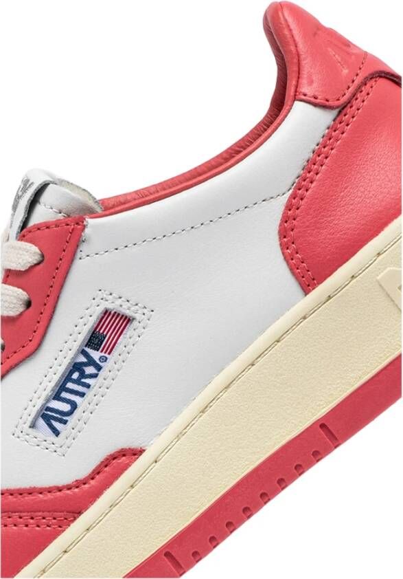 Autry Klassieke witte sneakers Red Dames