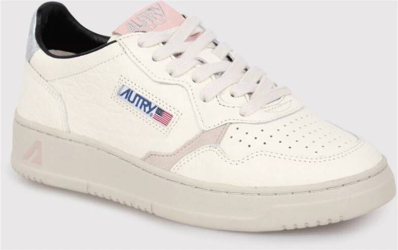 Autry Kleur Blok Leren Sneakers White Dames