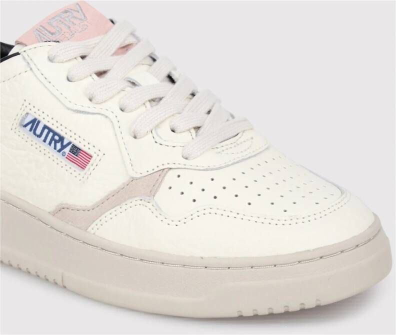 Autry Kleur Blok Leren Sneakers White Dames