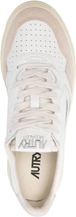 Autry Kleur Blok Leren Sneakers White Dames