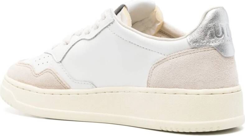 Autry Kleur Blok Leren Sneakers White Dames