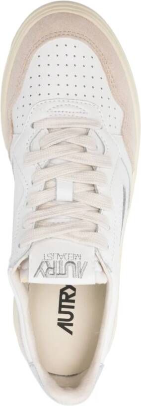 Autry Kleur Blok Leren Sneakers White Dames