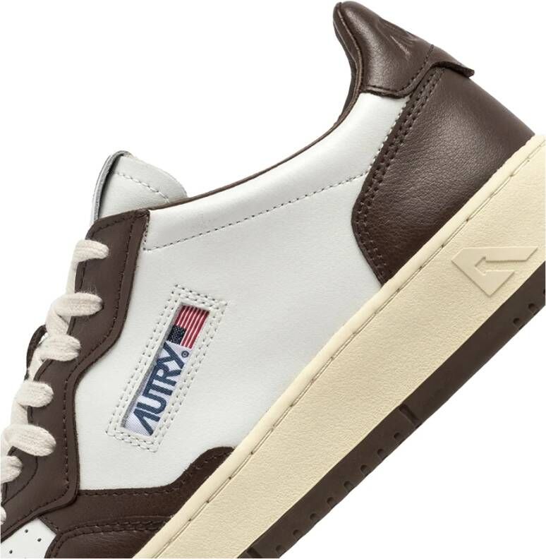 Autry Kleur Blok Leren Sneakers White Heren