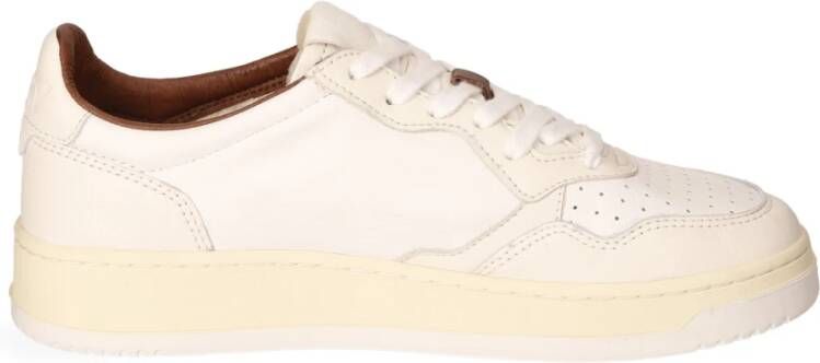 Autry Kleurrijke Leren Sneaker met Reflecterend Label White Heren