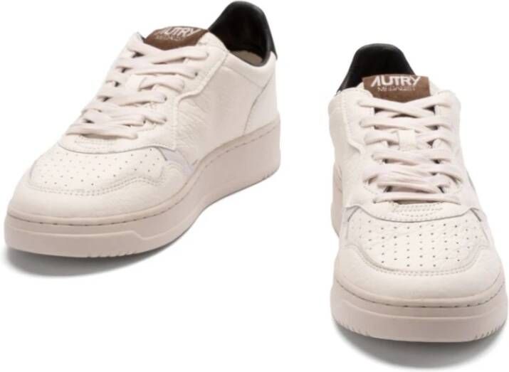 Autry Lage Beige Zwarte Sneaker Medalist Beige Heren