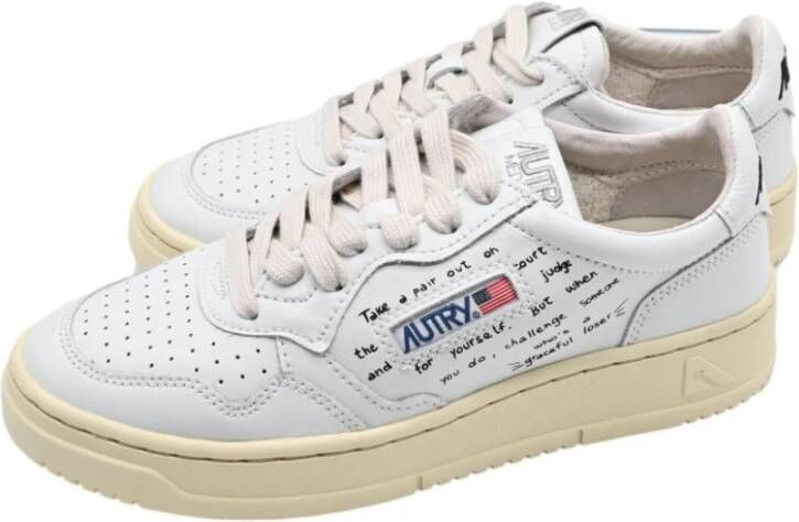 Autry Lage Dames Sneakers Leer Wit Zwart White Dames