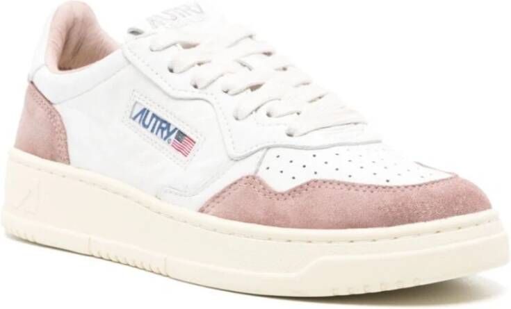 Autry Lage Geitenleren Witte Sneakers Multicolor Dames