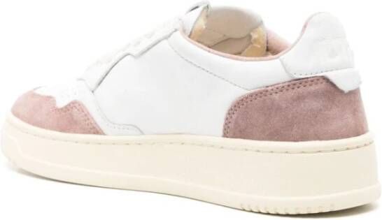 Autry Lage Geitenleren Witte Sneakers Multicolor Dames