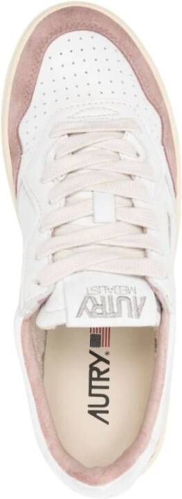 Autry Lage Geitenleren Witte Sneakers Multicolor Dames