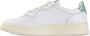 Autry Lage groene tab-schoenen in wit pastelgroen White Dames - Thumbnail 2