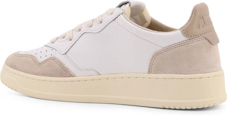 Autry Lage leren en suède sneakers White Dames