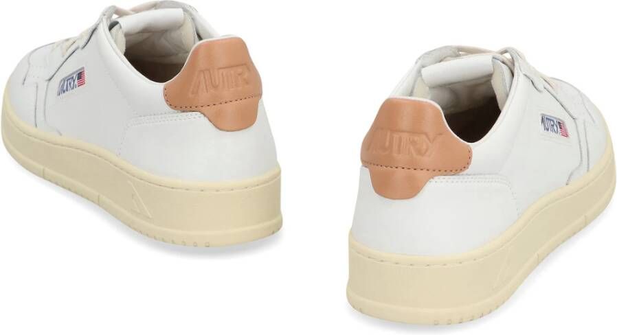 Autry Lage leren sneakers met contrasterende hiel White Heren