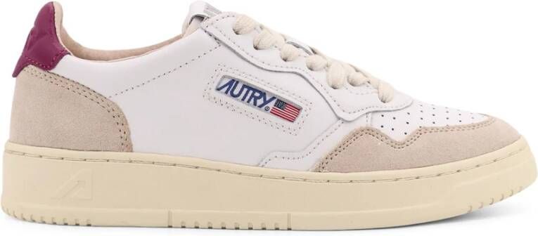 Autry Lage leren sneakers met FF-borduursel White Dames