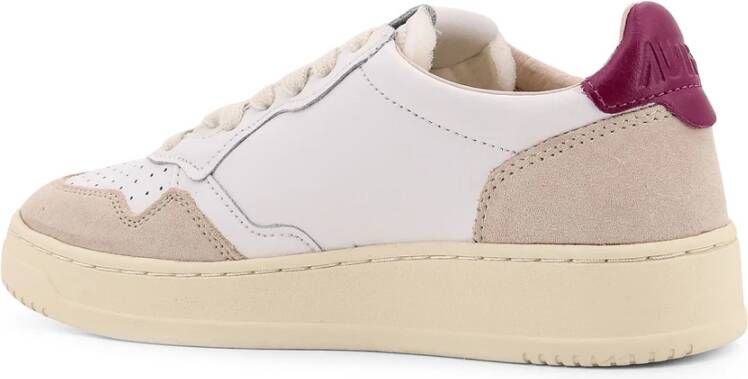 Autry Lage leren sneakers met FF-borduursel White Dames