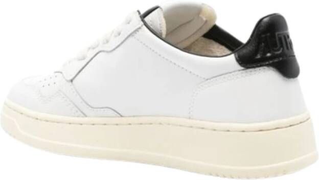 Autry Lage leren sneakers met slogan White Dames