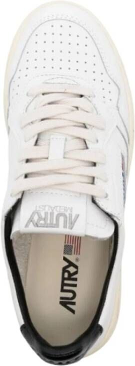 Autry Lage leren sneakers met slogan White Dames