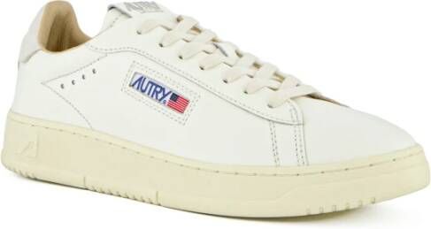 Autry Lage Leren Sneakers met Suède Inzet White Dames