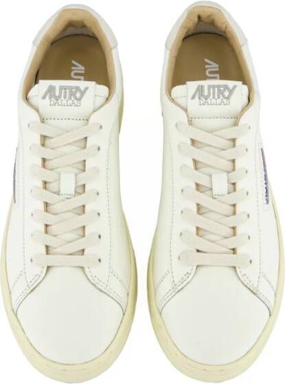 Autry Lage leren sneakers met suède inzet White Dames