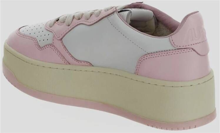 Autry Lage Leren Sneakers Pink Dames