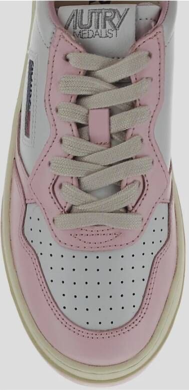 Autry Lage Leren Sneakers Pink Dames