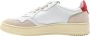 Autry Lage Leren Sneakers Wit Rood White Dames - Thumbnail 2