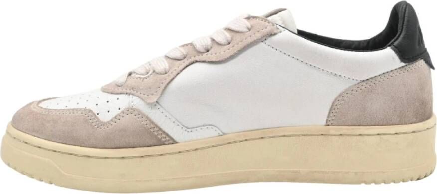 Autry Lage Leren Sneakers Wit Zilver Multicolor Heren