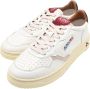 Autry Lage Leren Sneakers Wit Zwart Bordeaux White Heren - Thumbnail 3