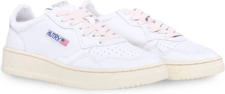 Autry Lage Leren Witte Schoenen in Wht Wht White Dames