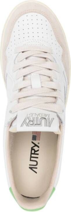 Autry Lage Leren Suède Witte Sneakers Multicolor Dames