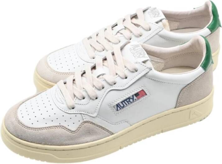 Autry Lage Leren Suède Witte Sneakers Multicolor Heren