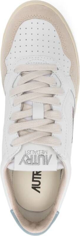 Autry Lage Medalist Sneakers Wit Zilver Blauw White Dames