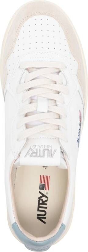 Autry Lage Medalist Sneakers Wit Zilver Blauw White Heren