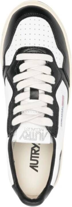 Autry Lage Platform Sneakers Wit Zwart White Dames