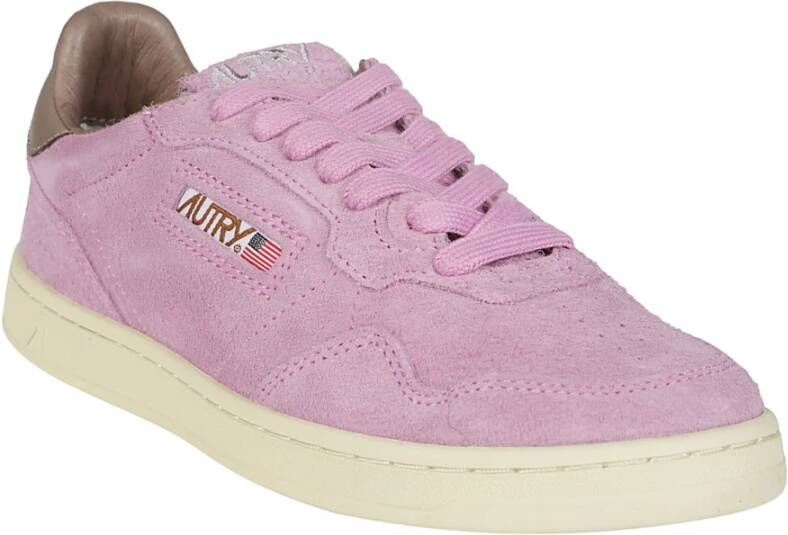 Autry Lage Platte Sneakers Pink Dames