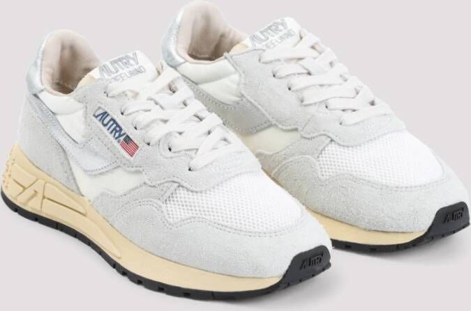 Autry Lage Reelwind Sneakers in Wit Zilver White Dames