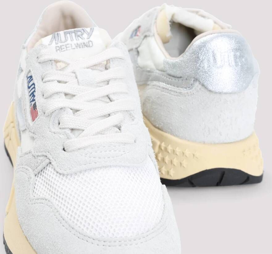 Autry Lage Reelwind Sneakers in Wit Zilver White Dames