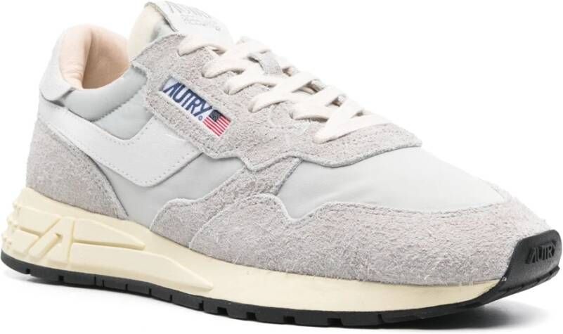 Autry Lage Reelwind Sneakers in Wit Blauw Gray Heren